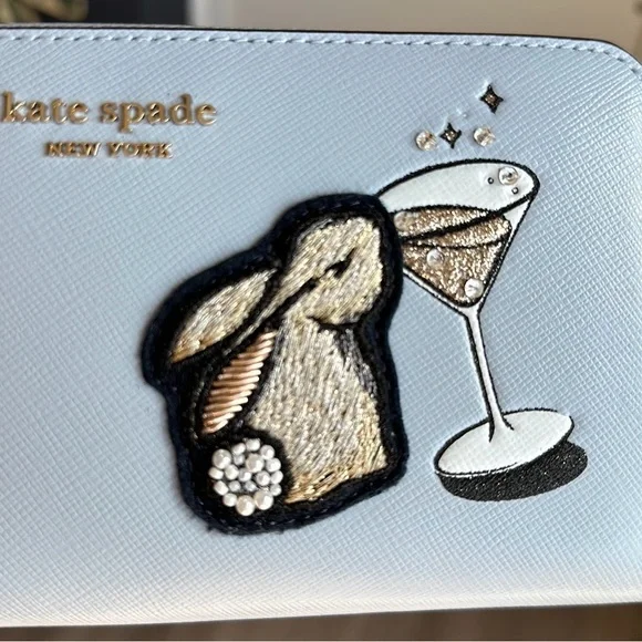 NWT Kate Spade Bunbun Bunny Zip Around Continental Wallet - Picture 3 of 10
